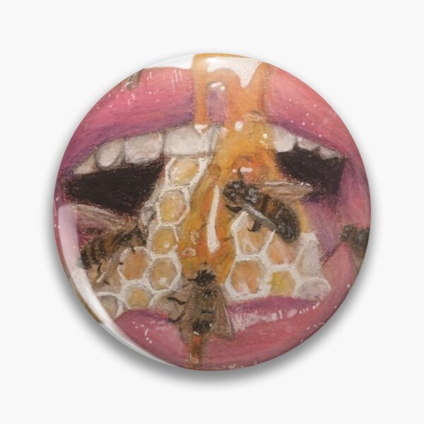 Item preview, Lips Bees Honey Honeycomb Realism designed and sold by AMoltenLavaFrog.