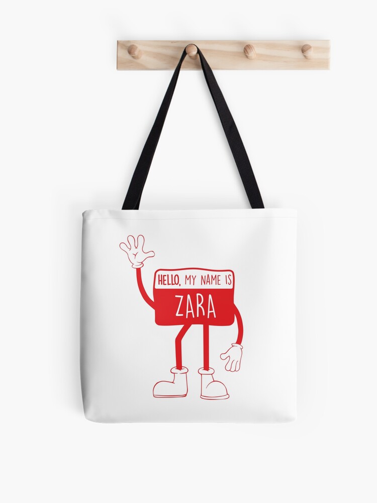 Zara red 2024 tote bag