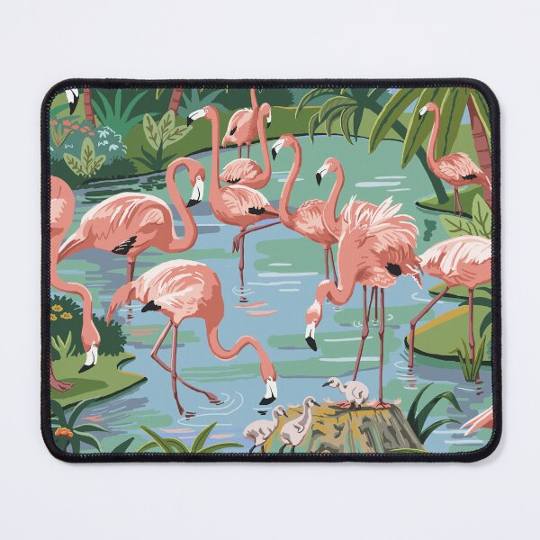 Item preview, Flamingo Lagoon Vintage Style Paint by Number designed and sold by vinpauld.