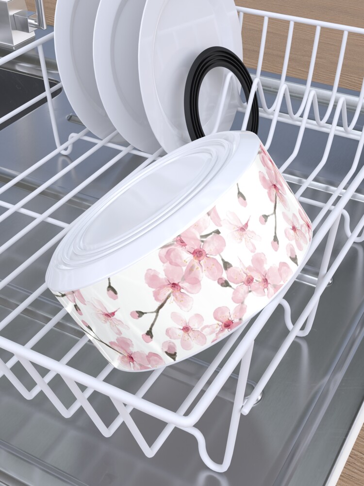 Alternate view of Cherry Blossom watercolor fashion and home decor by Magenta Rose Designs Pet Bowl