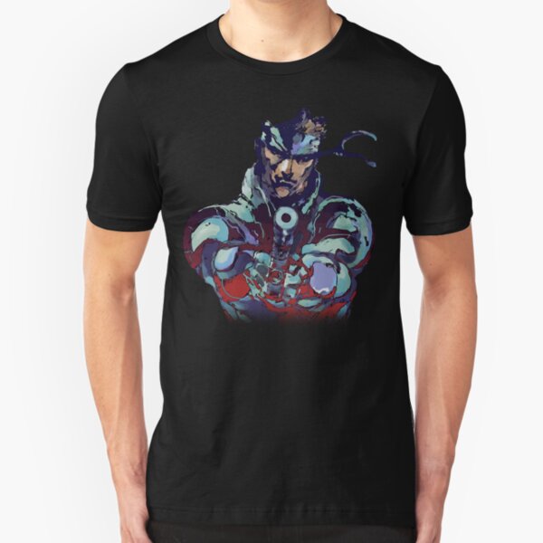 Metal Gear Solid Snake Classic RARE Design 100% Redrawn In Adobe Ilustrator Vector Format. Slim Fit T-Shirt