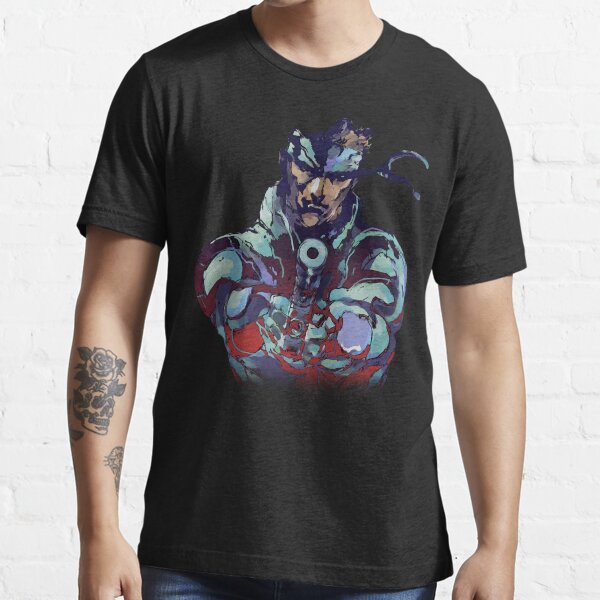 Metal Gear Solid Snake Classic RARE Diseño 100% redibujado en Adobe Ilustrator Vector Format. Camiseta esencial