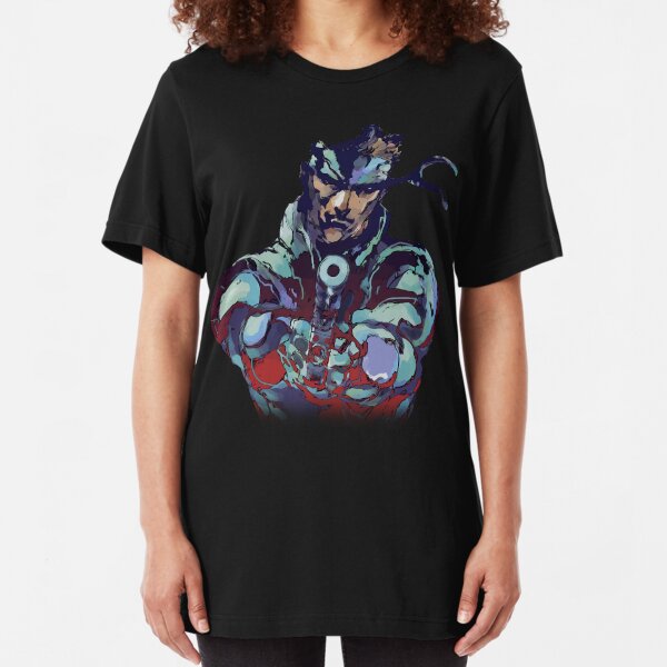 Metal Gear Solid Snake Classic RARE Design 100% Redrawn In Adobe Ilustrator Vector Format. Slim Fit T-Shirt