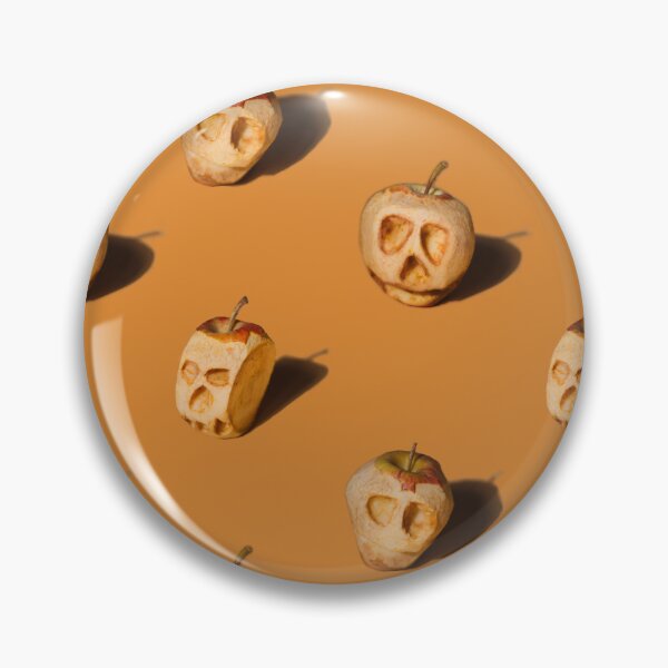Item preview, Orange Halloween seamless pattern, natural shrunken apple heads designed and sold by PavlovA982.