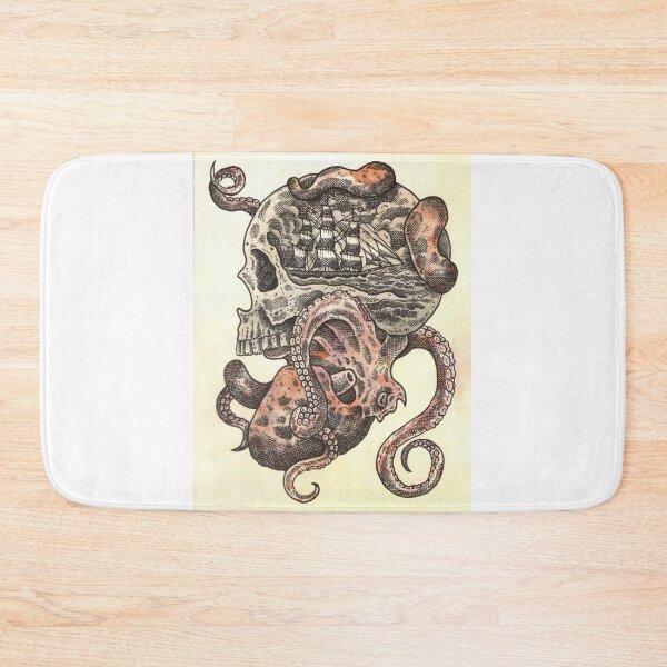 Item preview, Skull, ship, and octopus designed and sold by MarkADArt.
