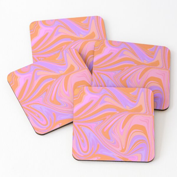 Item preview, Retro Orange Pink Purple Contemporary Abstract Liquid Swirl designed and sold by jays-artworks.