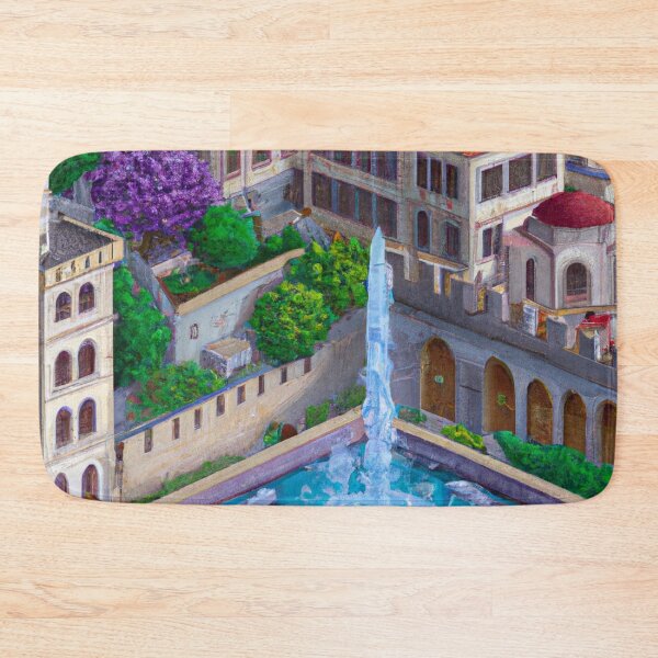 Item preview, Albanian Town Surrounded By A Fountain designed and sold by Zestpond.