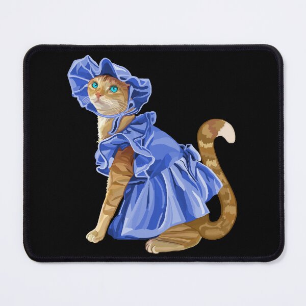 Item preview, Girly Ginger Cat in Blue Dress  designed and sold by Deborah Camp.