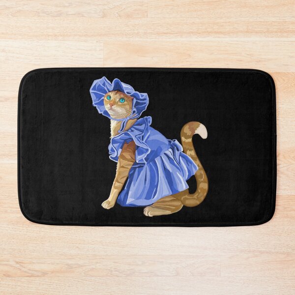 Item preview, Girly Ginger Cat in Blue Dress  designed and sold by Deborah Camp.