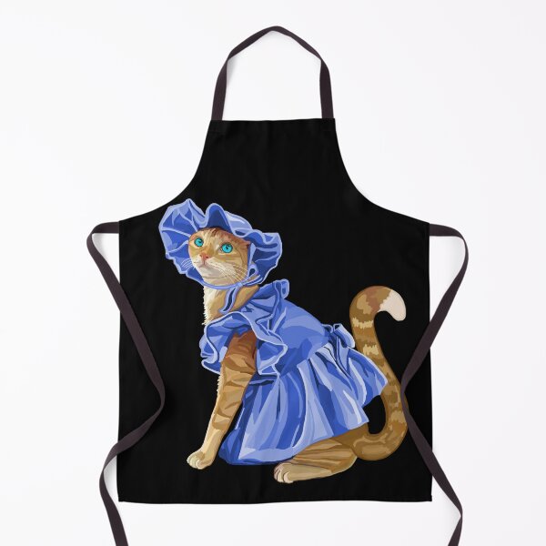 Item preview, Girly Ginger Cat in Blue Dress designed and sold by Deborah Camp.
