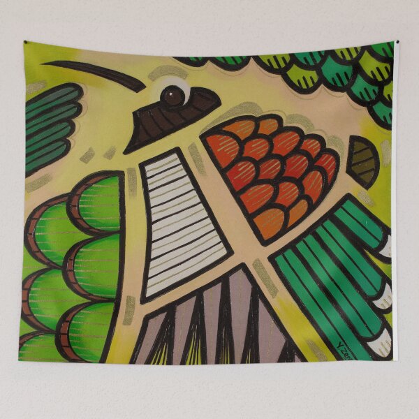 Item preview, Backyard birds humming bird abstract oil painting designed and sold by Yue Zeng Art Studio.