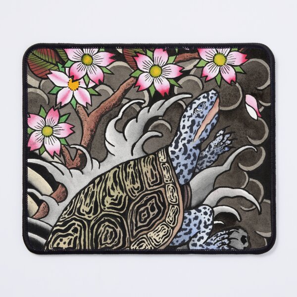 Item preview, diamondback turtle terrapin japanese designed and sold by MarkADArt.