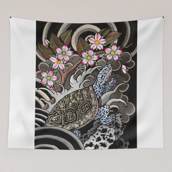 Item preview, diamondback turtle terrapin japanese designed and sold by MarkADArt.