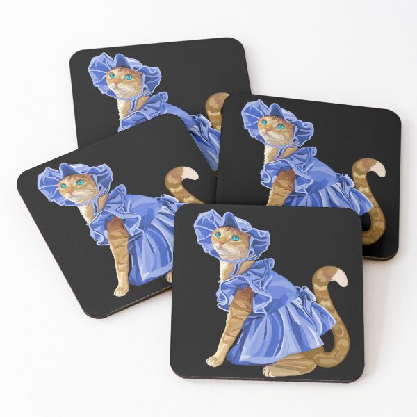 Item preview, Girly Ginger Cat in Blue Dress  designed and sold by Deborah Camp.