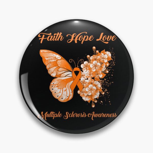 Item preview, Faith Hope Love Multiple Sclerosis Awareness Butterfly Ribbon Gifts designed and sold by Adropine.