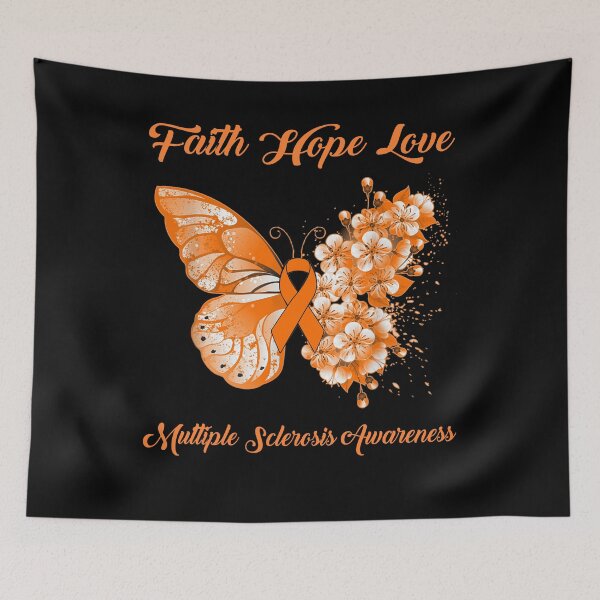 Item preview, Faith Hope Love Multiple Sclerosis Awareness Butterfly Ribbon Gifts designed and sold by Adropine.