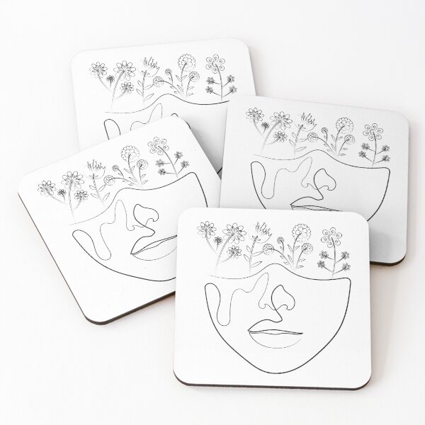 Item preview, Flowers Face designed and sold by One-Line-Artist.