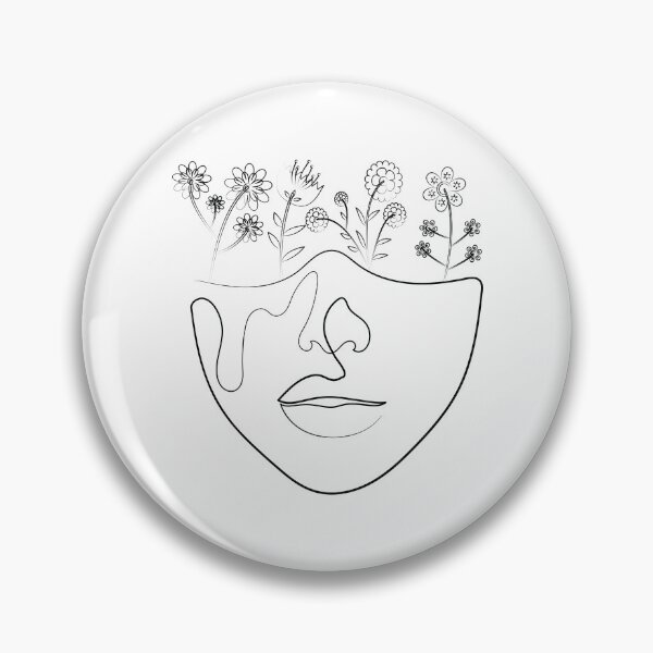 Item preview, Flowers Face designed and sold by One-Line-Artist.