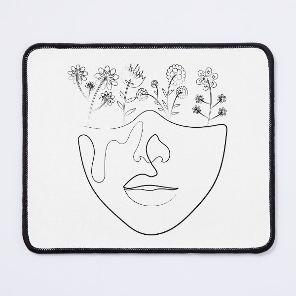Item preview, Flowers Face designed and sold by One-Line-Artist.