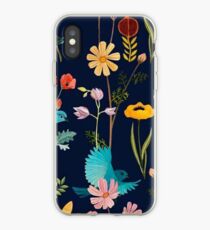 flores y pajaros iPhone Case