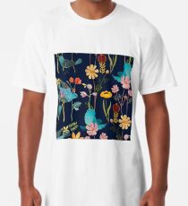 flores y pajaros Long T-Shirt