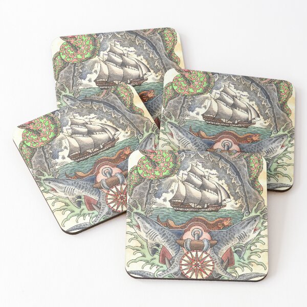 Item preview, Tiger Sharks and Eels Maritime Art designed and sold by MarkADArt.