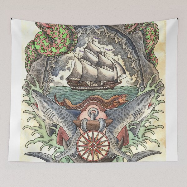 Item preview, Tiger Sharks and Eels Maritime Art designed and sold by MarkADArt.