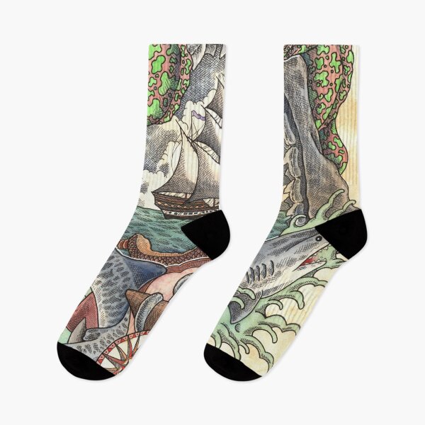 Item preview, Tiger Sharks and Eels Maritime Art designed and sold by MarkADArt.