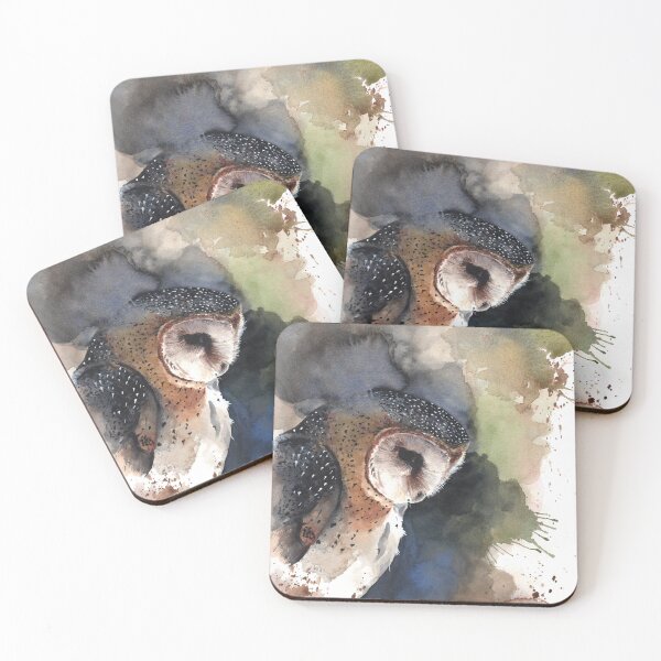 Item preview, watercolor barn owl designed and sold by MarkADArt.