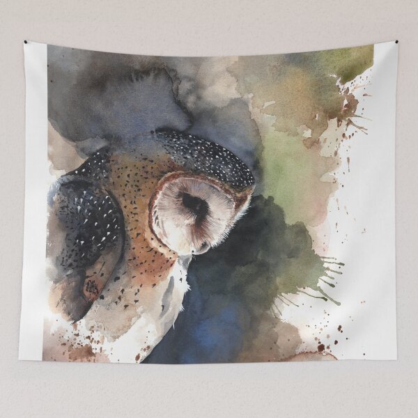 Item preview, watercolor barn owl designed and sold by MarkADArt.