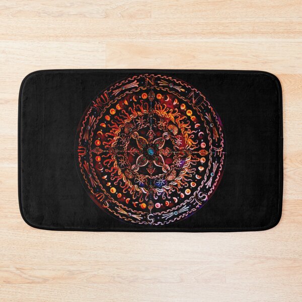 Item preview, Turquoise Sea Compass Vibrant designed and sold by The Dotty Cottage Arts.