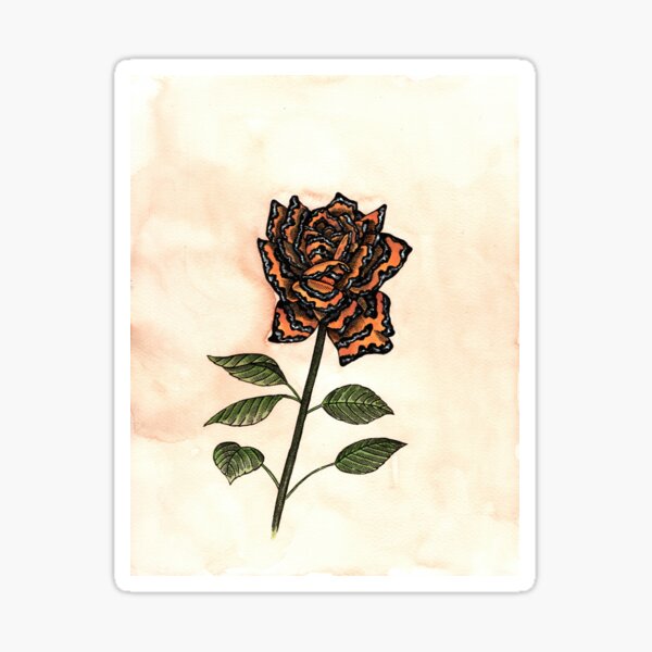 butterfly moth rose Sticker