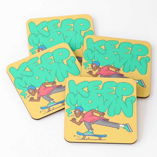 Item preview, Keep Moving Skateboard Character designed and sold by NoodleRoss.