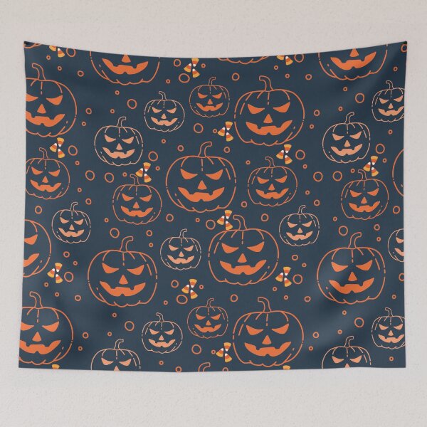 Item preview,  Halloween Scary Carved Pumpkins and Candy designed and sold by silviaol.