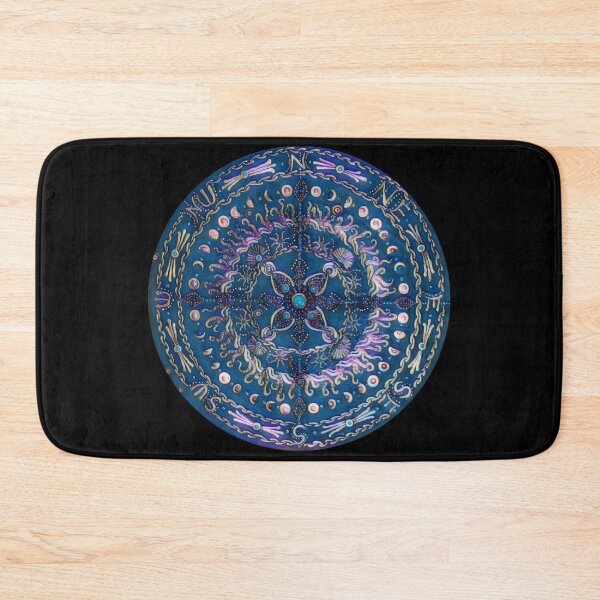 Item preview, Turquoise Sea Compass Night Sky designed and sold by The Dotty Cottage Arts.
