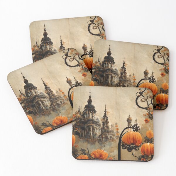 Item preview, Castle among the Fall Leaves | Art Nouveau Style | Autumn Colors | Autumn Flowers Vol. 6 designed and sold by Jennykies.