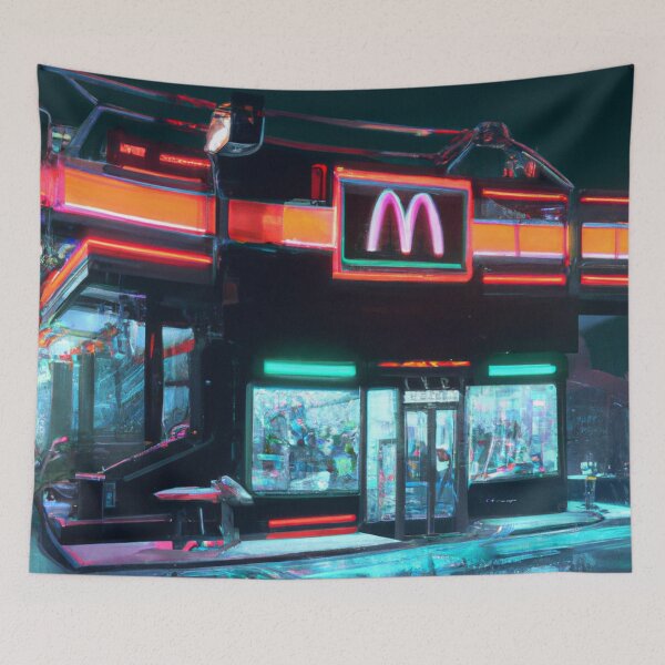 Item preview, Synthwave McDonald's designed and sold by Zestpond.