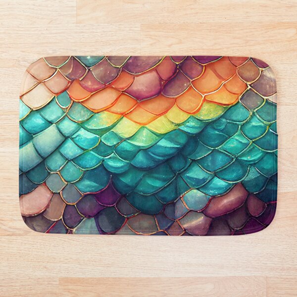 Aperçu de l'œuvre Belles écailles de dragon de sirène arc-en-ciel créée et vendue par MythicPrompts.