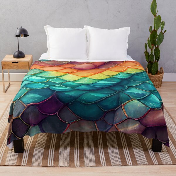 Item preview, Beautiful Rainbow Mermaid Dragon Scales designed and sold by MythicPrompts.