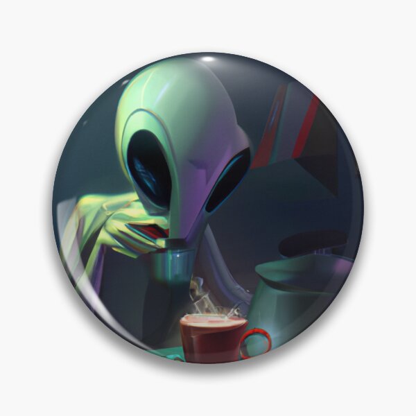 Item preview, extraterrestre bebiendo cafe designed and sold by acapART.
