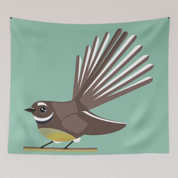 Item preview, Fantail  New Zealand Bird Vector designed and sold by piedaydesigns.