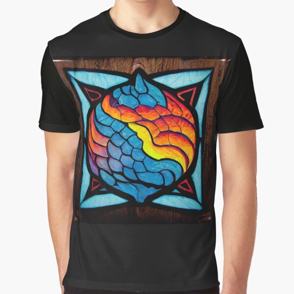 Vista previa del artículo con la obra «Fire and Water Stained Glass», diseñado y vendido por selfreference2.
