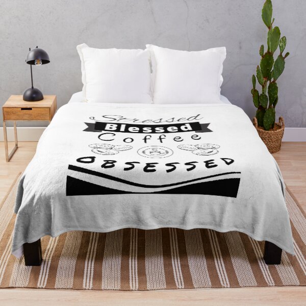 Item preview, Stressed Blessed And Coffee Obsessed - Funny and Cute T-Shirts Quotes designed and sold by Designspot2020.