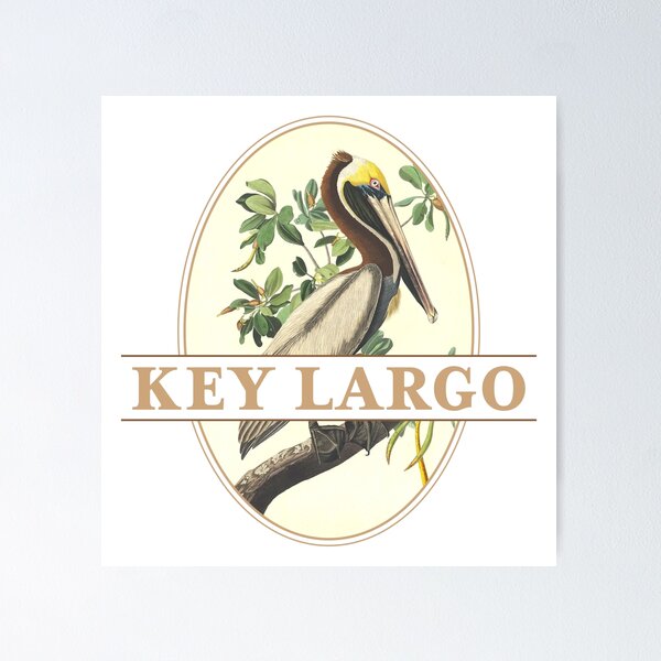 Item preview, Key Largo Florida Vintage Pelican Design designed and sold by Futurebeachbum.