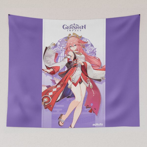 Item preview, Genshin Impact - Yae Miko Character Official Poster designed and sold by Krimsy.
