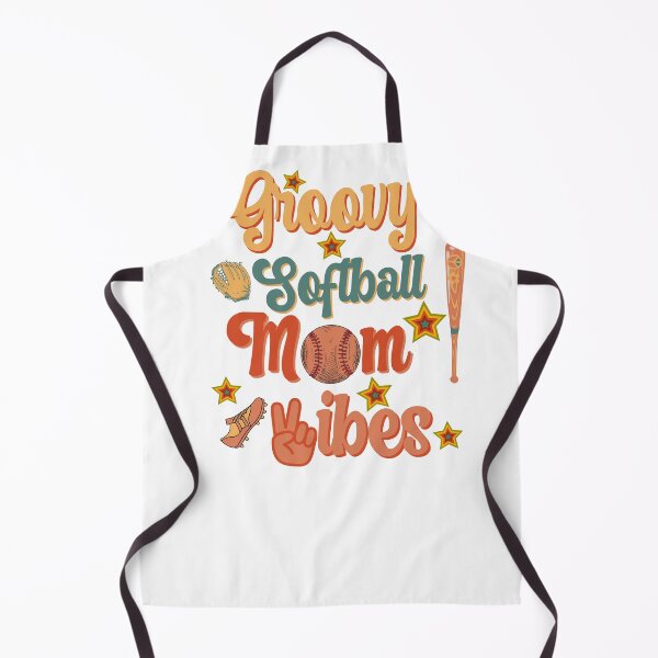 Item preview, Groovy Mom Softball Vibes With Softball and Softball Bat designed and sold by GarnersDesigns.