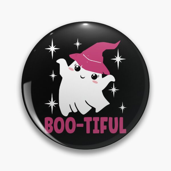 Item preview, Bootiful Cute and Funny Halloween Ghost with a Witch Hat - Pink designed and sold by PearlMoonGrapes.
