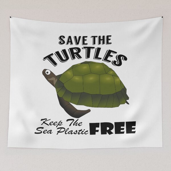 Item preview, Save the turtles keep the sea plastic free shirts, Save the turtles keep the sea plastic free masks, Save the turtles keep the sea plastic free stickers  designed and sold by Poussyarts.