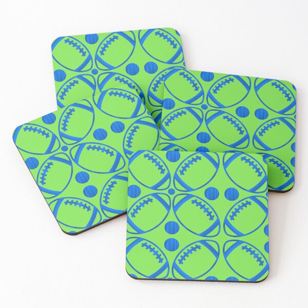 Item preview, Patrón de fútbol neón verde y azul. designed and sold by KCAbdelnour.