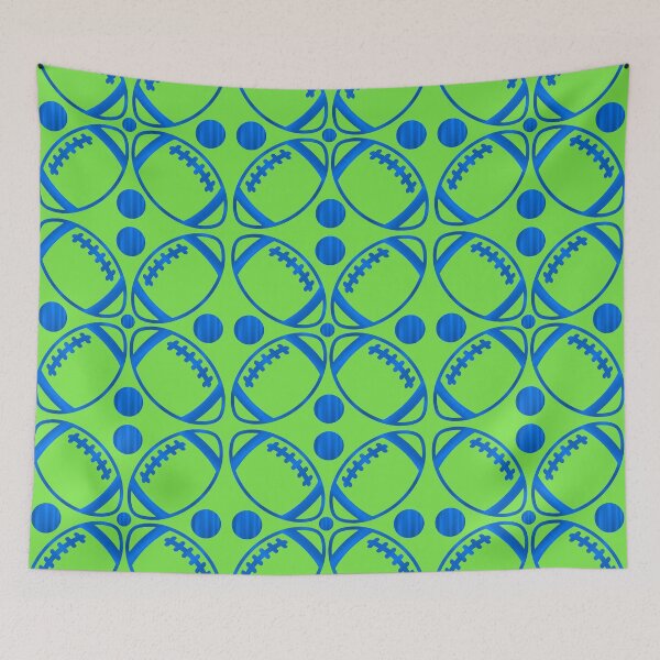 Item preview, Patrón de fútbol neón verde y azul. designed and sold by KCAbdelnour.